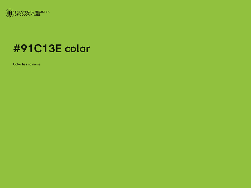 #91C13E color image