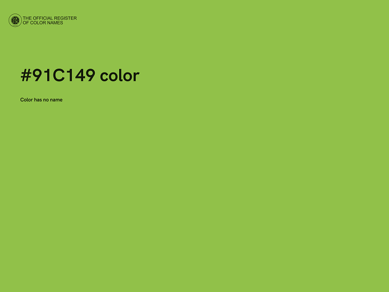 #91C149 color image