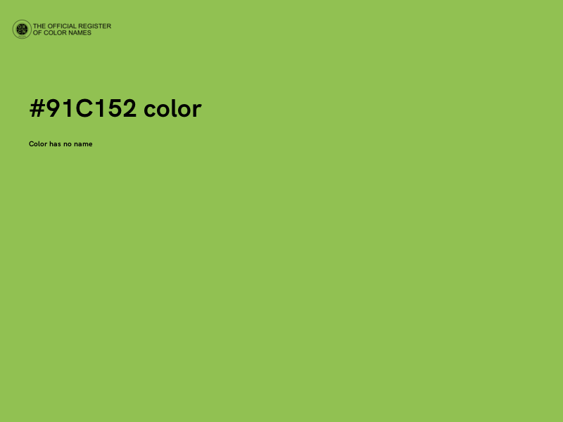 #91C152 color image