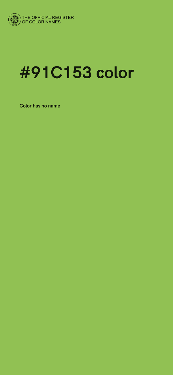 #91C153 color image