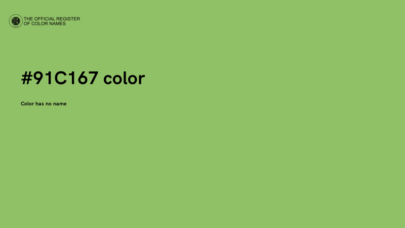 #91C167 color image