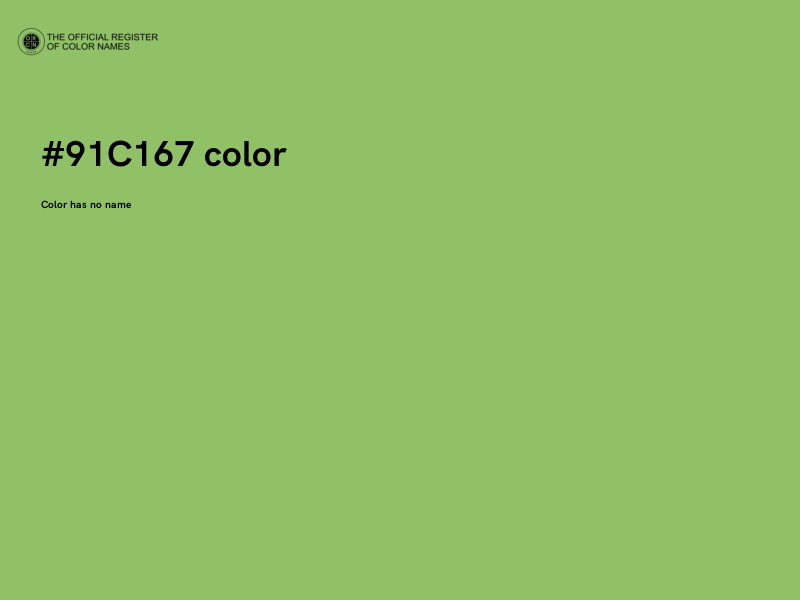 #91C167 color image