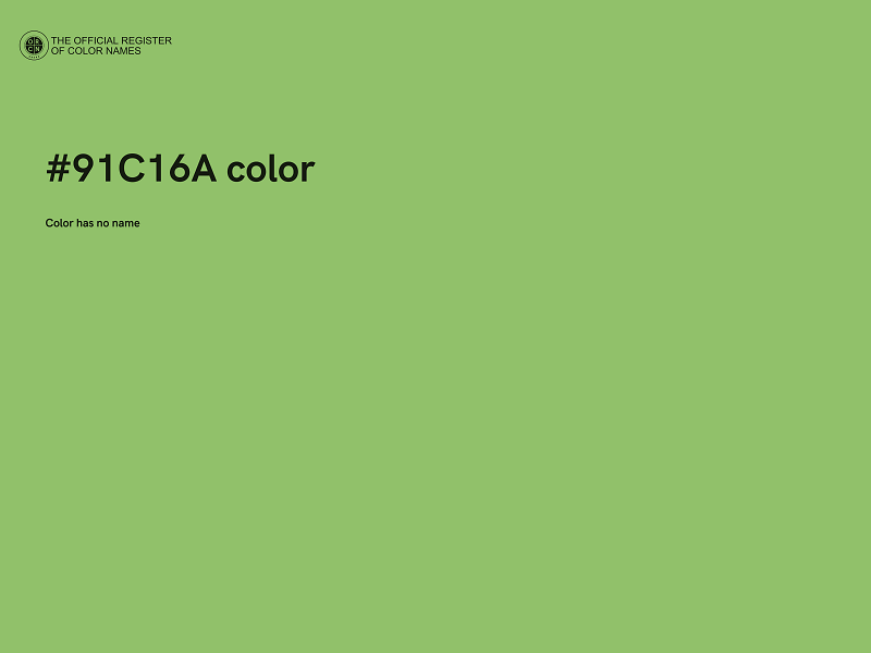 #91C16A color image