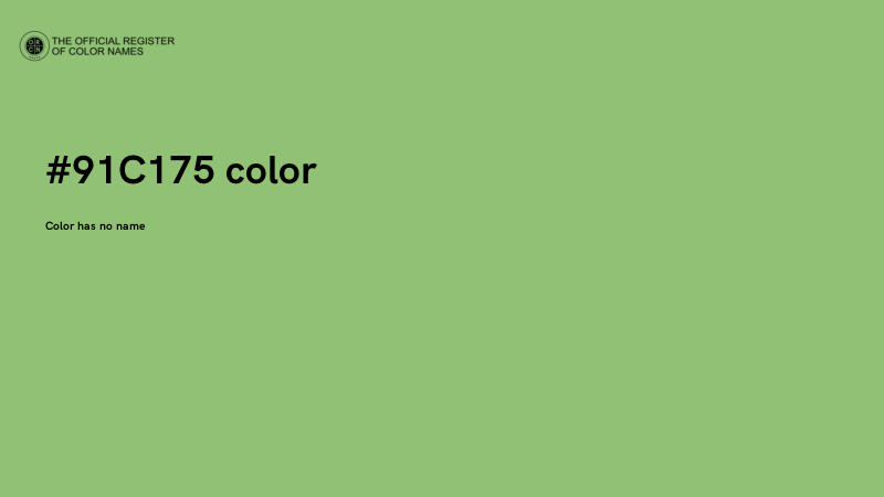 #91C175 color image