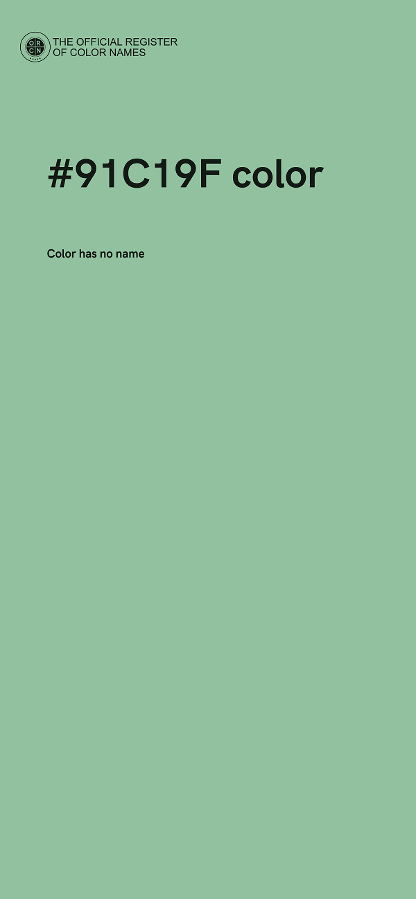 #91C19F color image