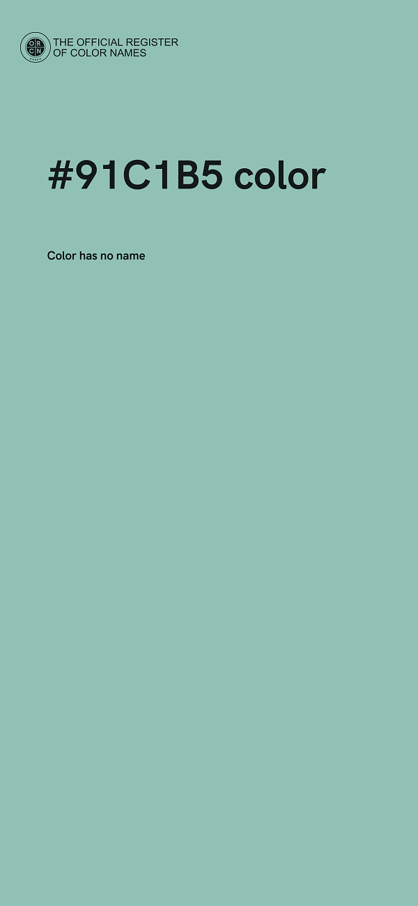#91C1B5 color image