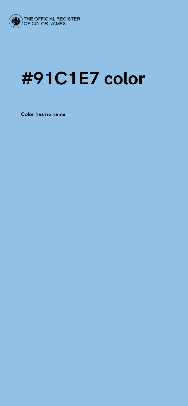 #91C1E7 color image