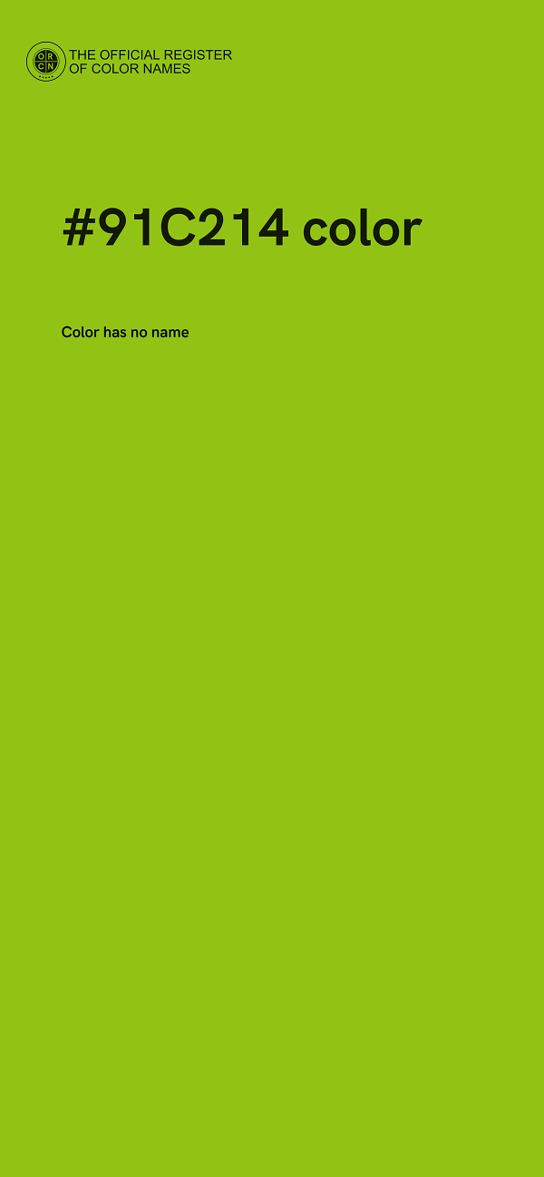 #91C214 color image