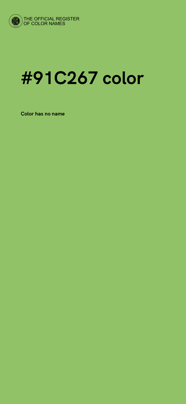 #91C267 color image