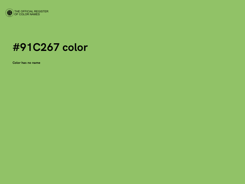 #91C267 color image