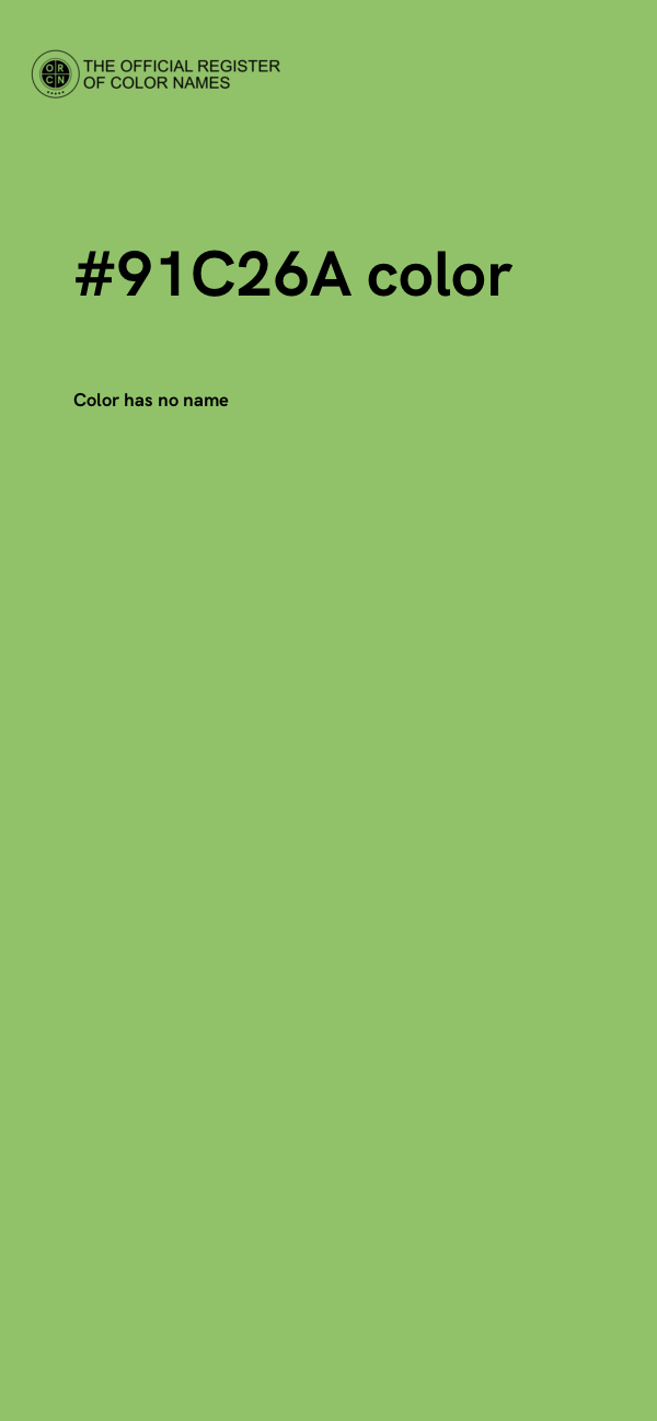 #91C26A color image