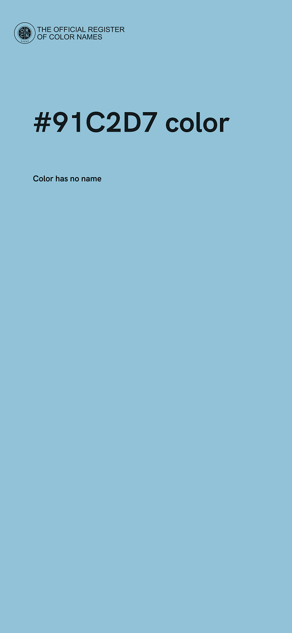 #91C2D7 color image