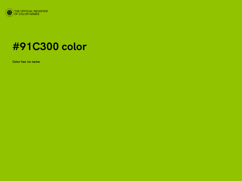 #91C300 color image