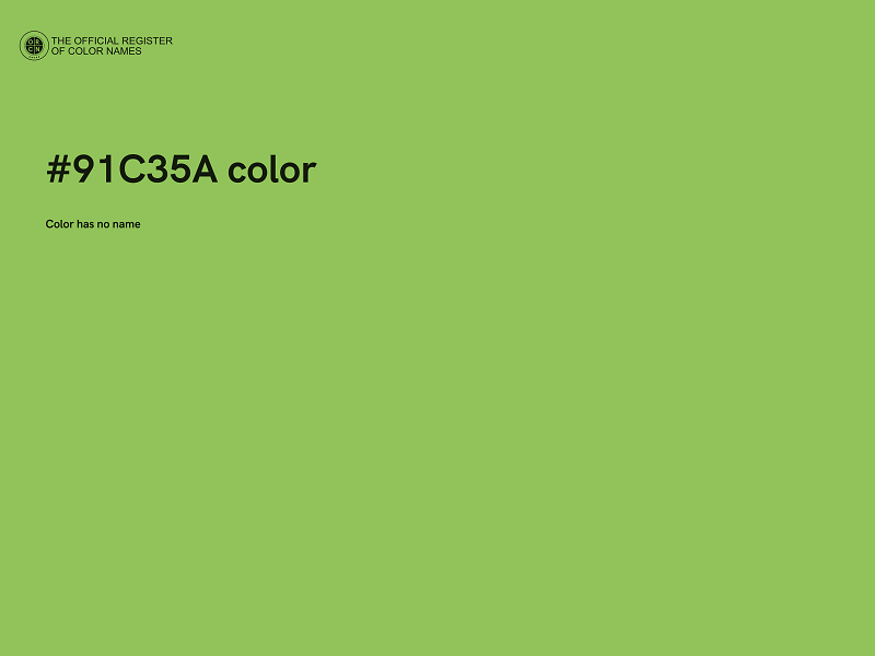 #91C35A color image