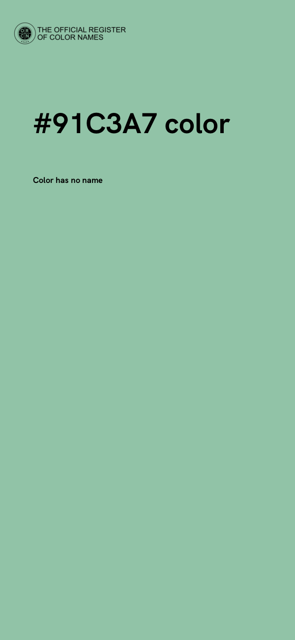 #91C3A7 color image