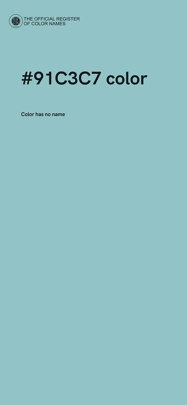 #91C3C7 color image