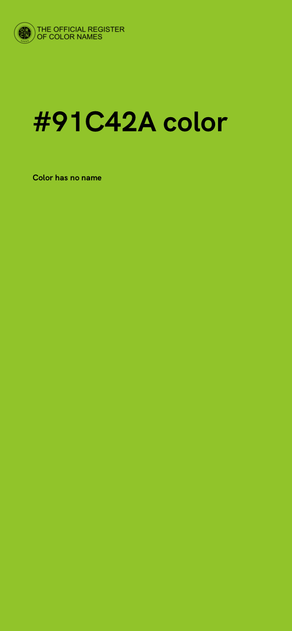 #91C42A color image