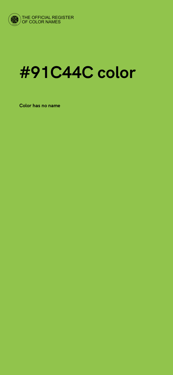 #91C44C color image