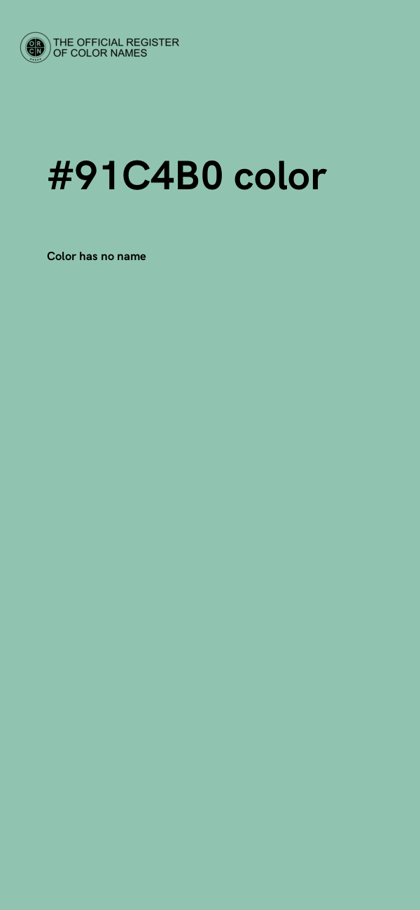 #91C4B0 color image