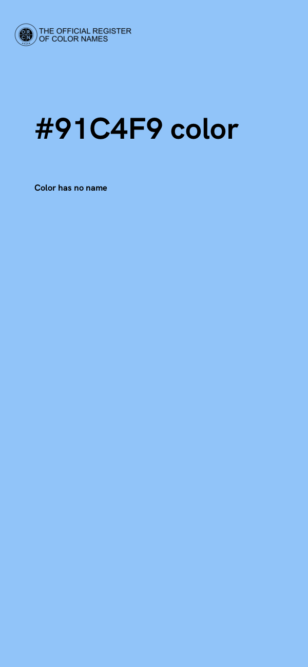 #91C4F9 color image
