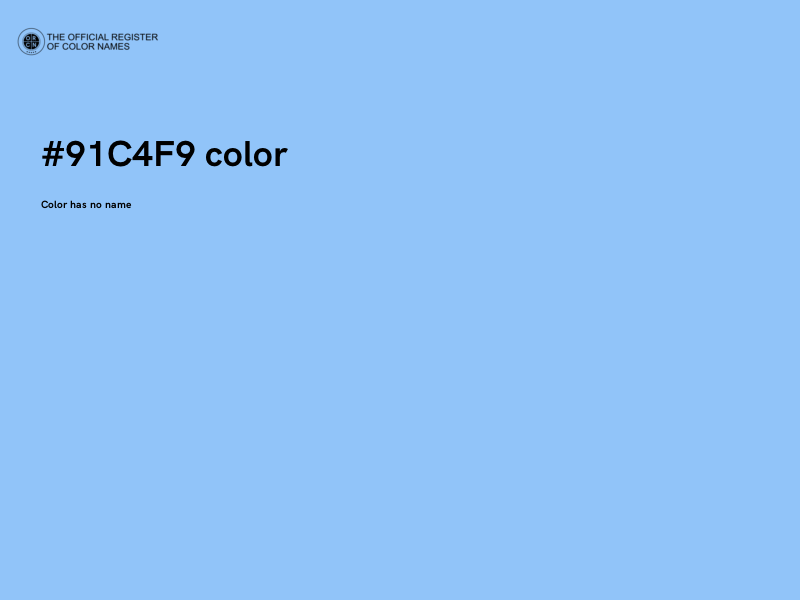 #91C4F9 color image