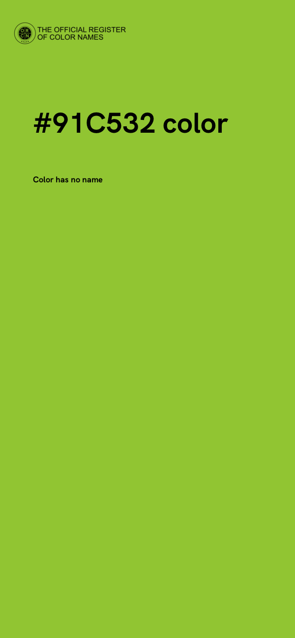 #91C532 color image