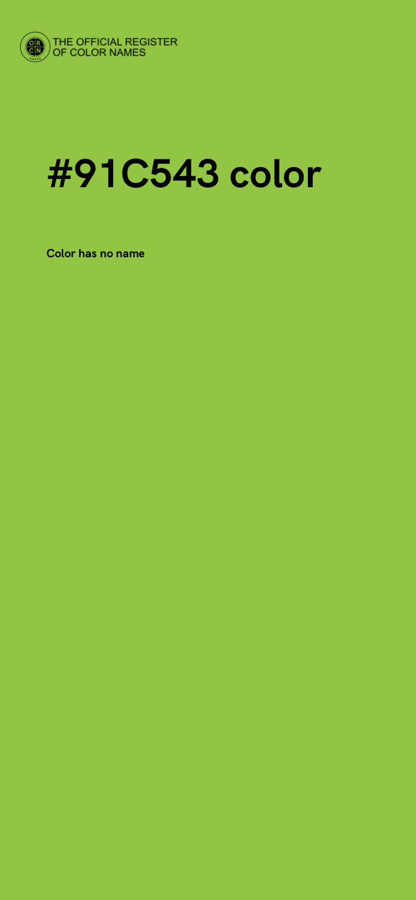 #91C543 color image