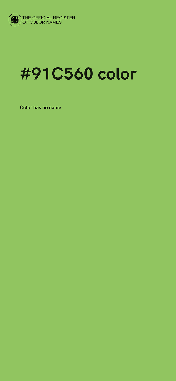 #91C560 color image