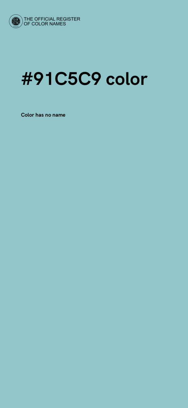 #91C5C9 color image