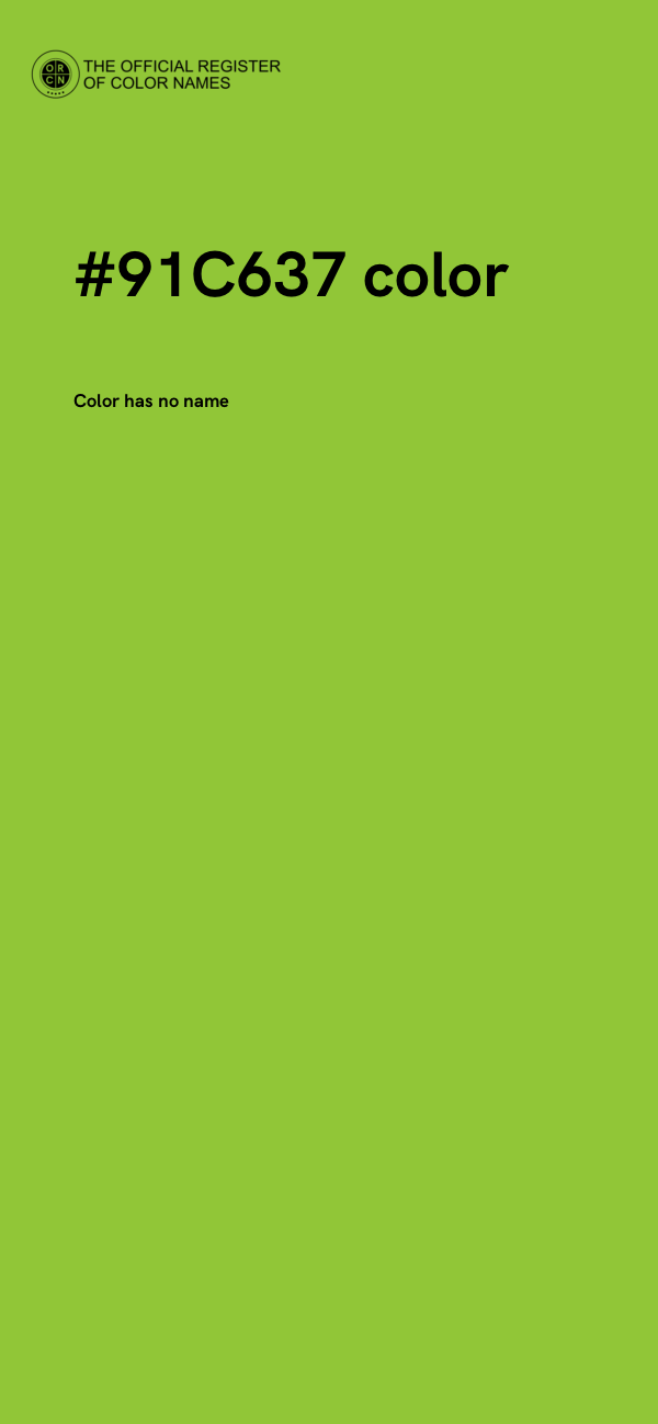#91C637 color image