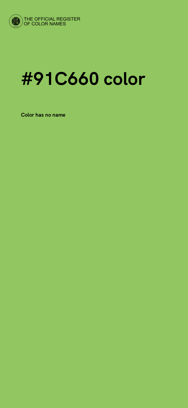 #91C660 color image