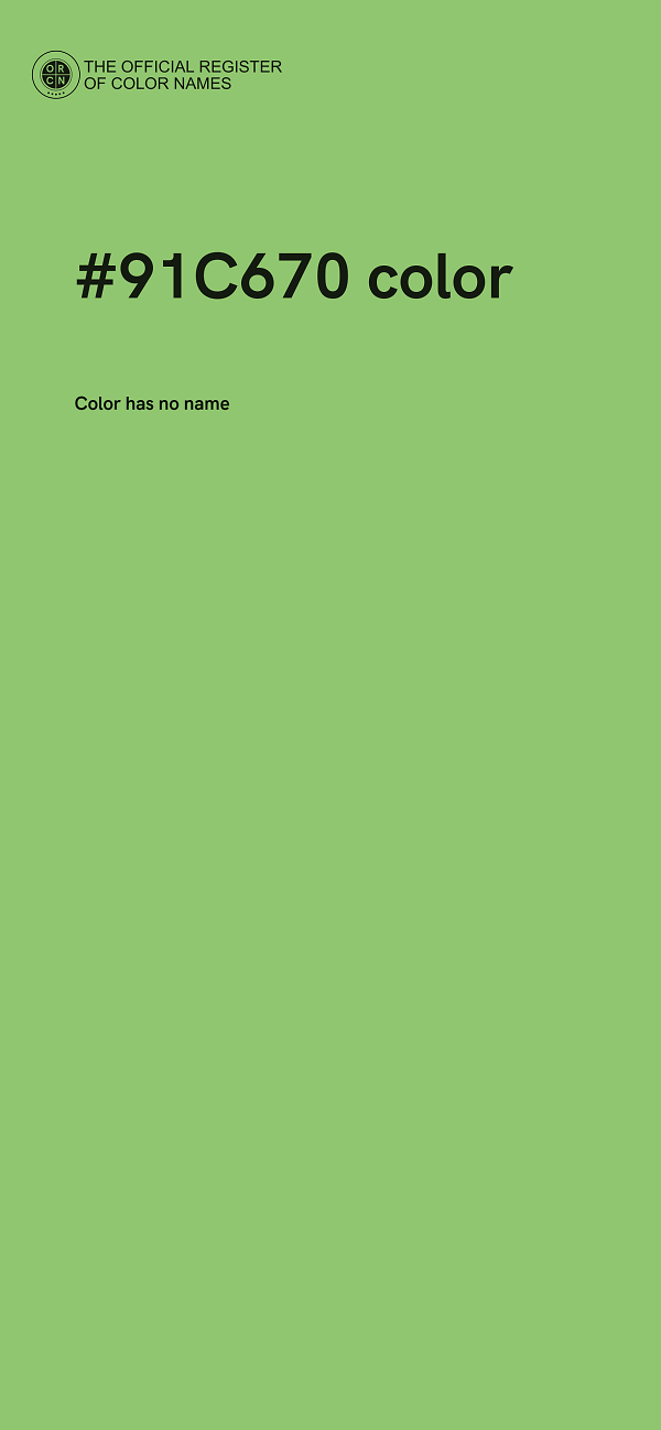 #91C670 color image