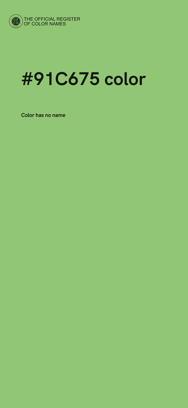 #91C675 color image