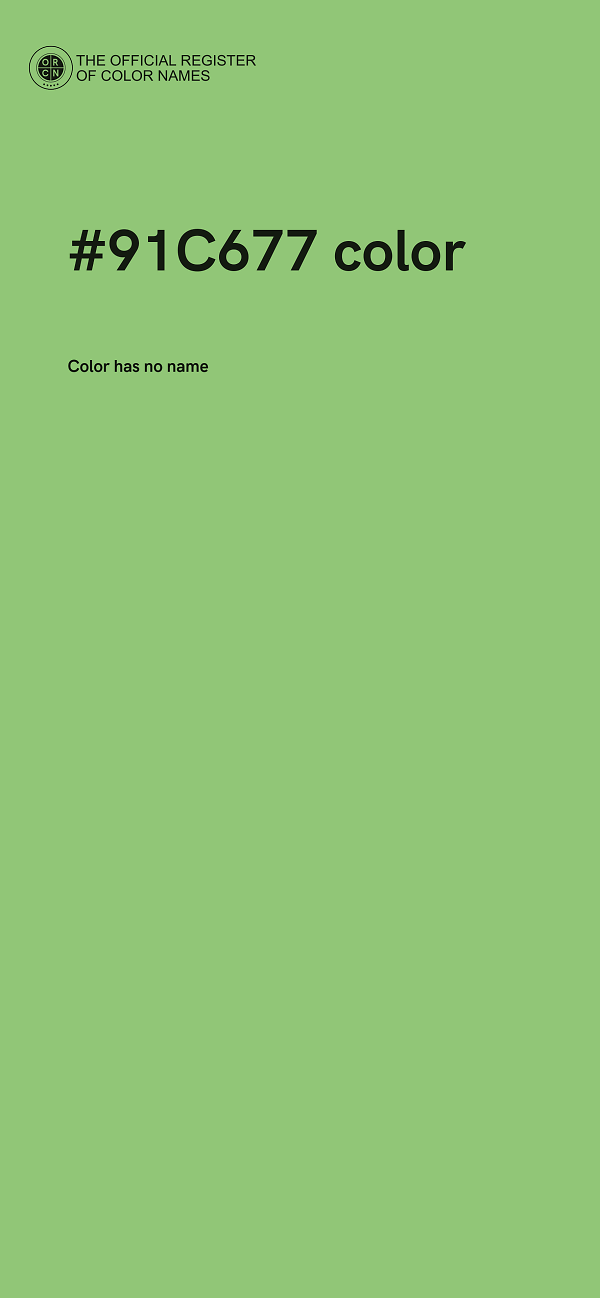 #91C677 color image