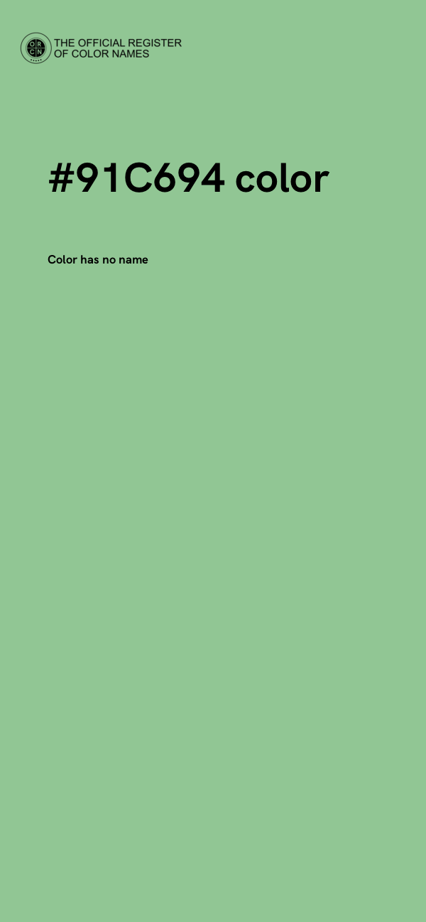#91C694 color image