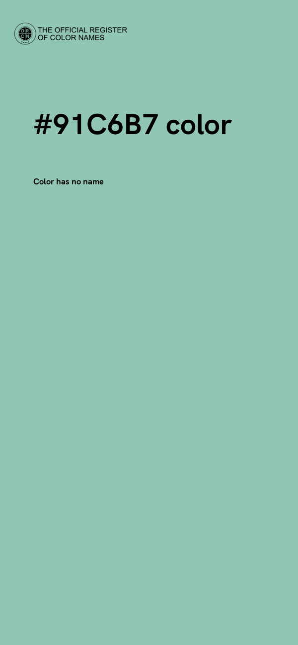 #91C6B7 color image