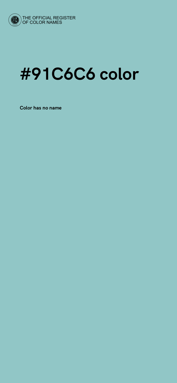#91C6C6 color image