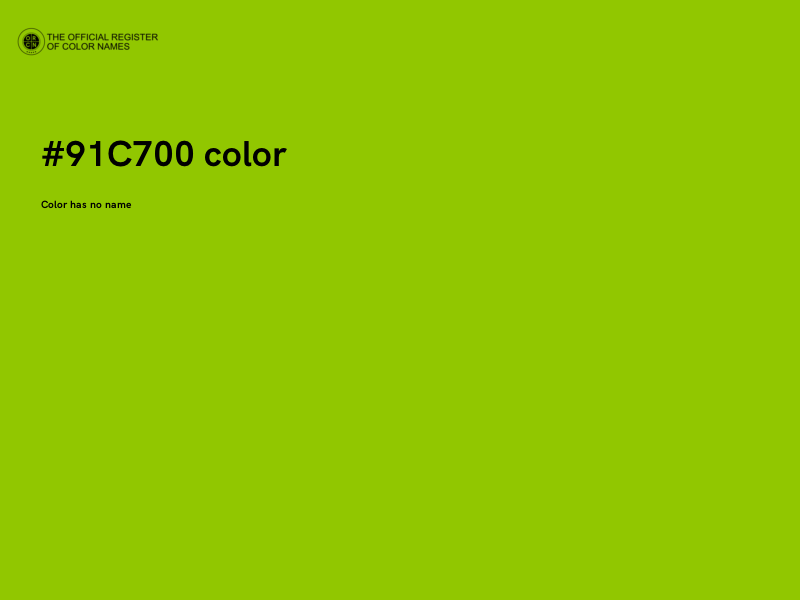 #91C700 color image