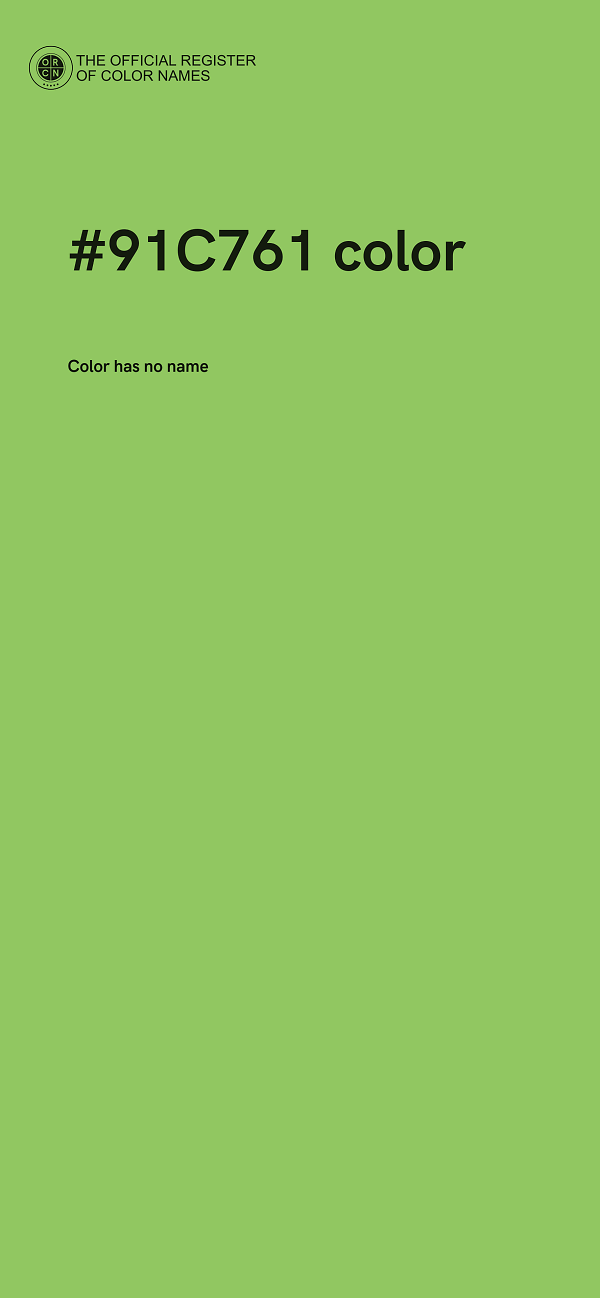 #91C761 color image