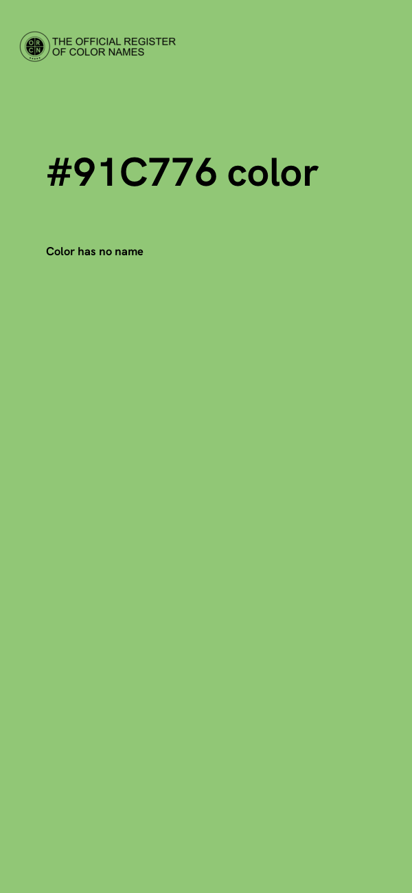 #91C776 color image