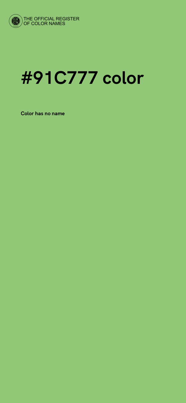 #91C777 color image