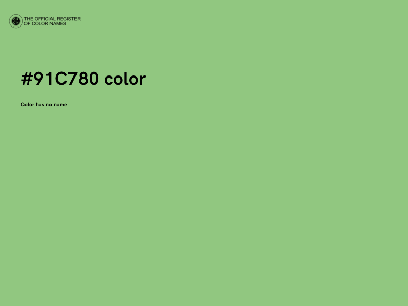 #91C780 color image