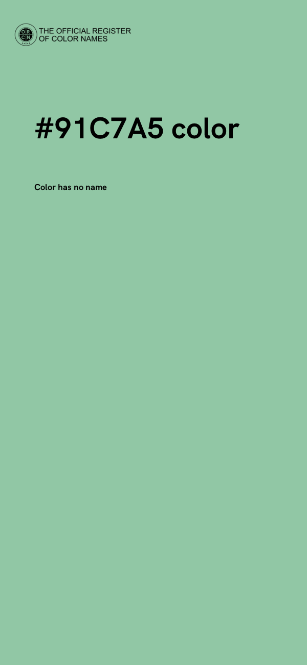 #91C7A5 color image