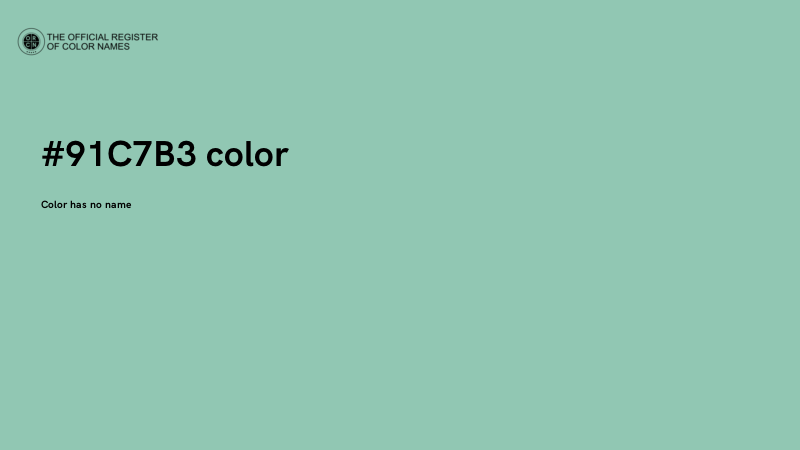 #91C7B3 color image