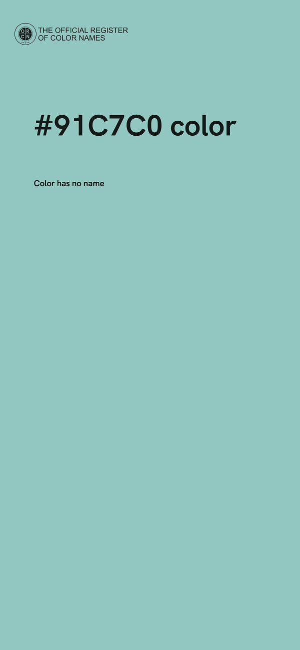 #91C7C0 color image