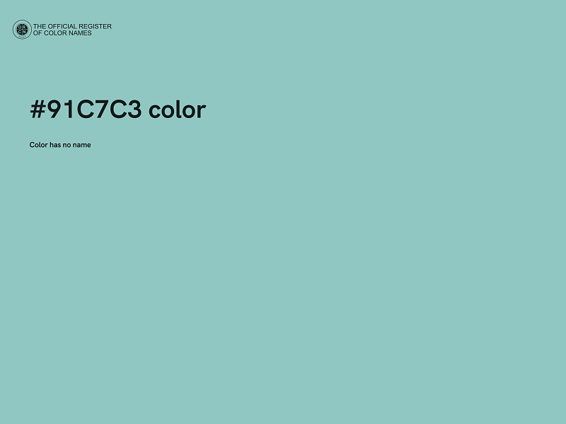 #91C7C3 color image