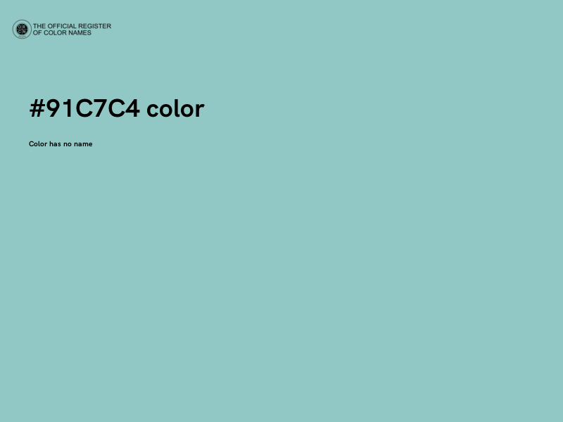 #91C7C4 color image
