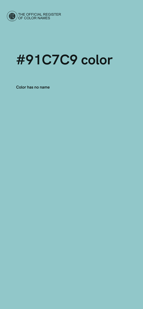 #91C7C9 color image
