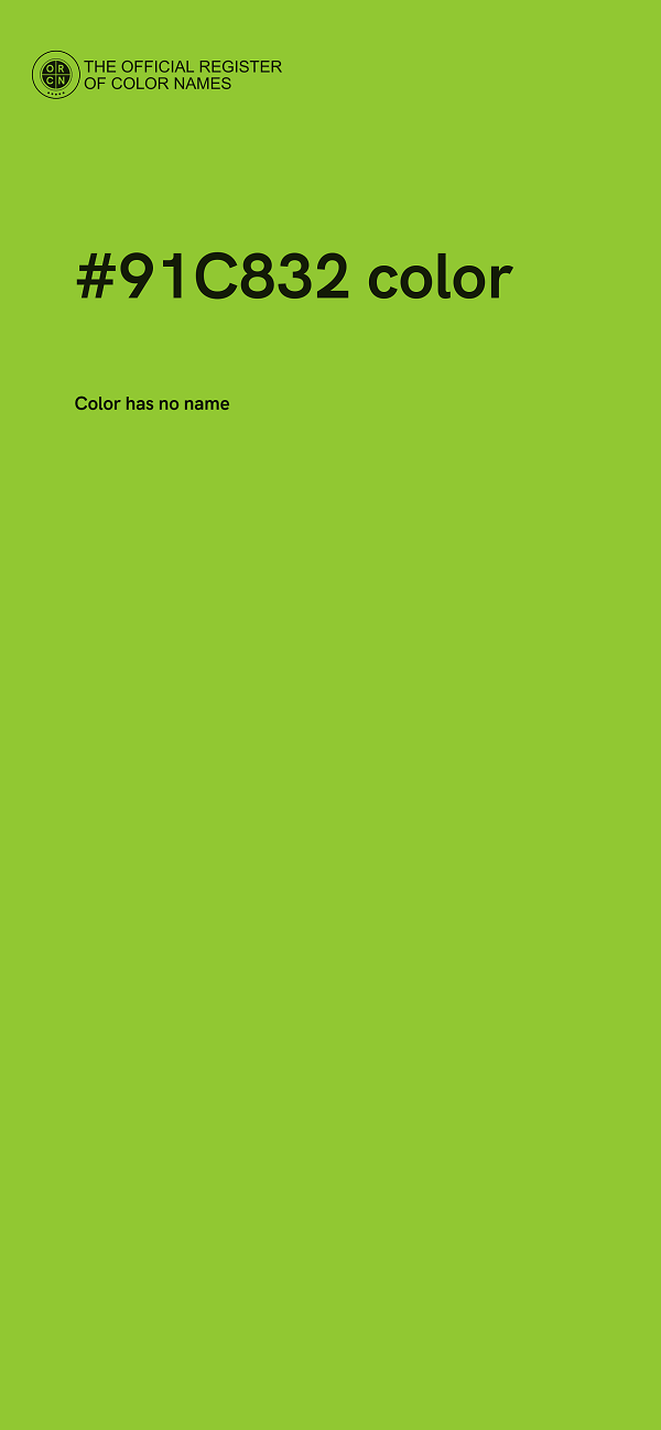 #91C832 color image