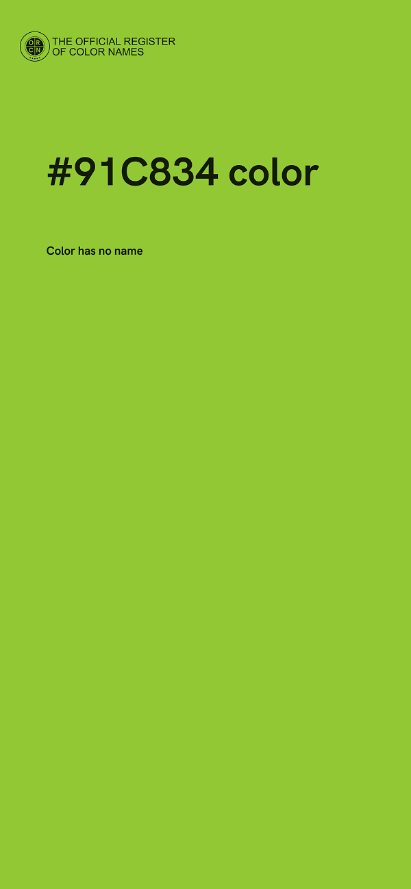 #91C834 color image